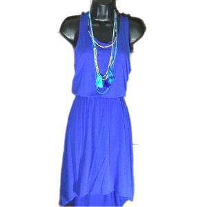 🔴4x$25 Kenar racer back cotton hi low blue dress